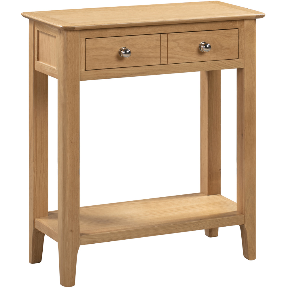 Julian Bowen Cotswold 2 Drawer Oak Console Table Image 3