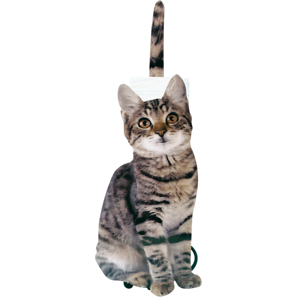 Avilo Cat Design Black Metal Toilet Paper Holder Image 3