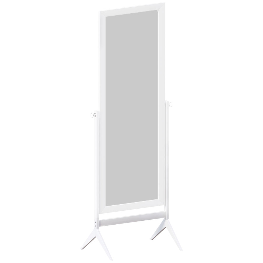 Vida Designs Nishano White Rectangle Cheval Mirror Image 1