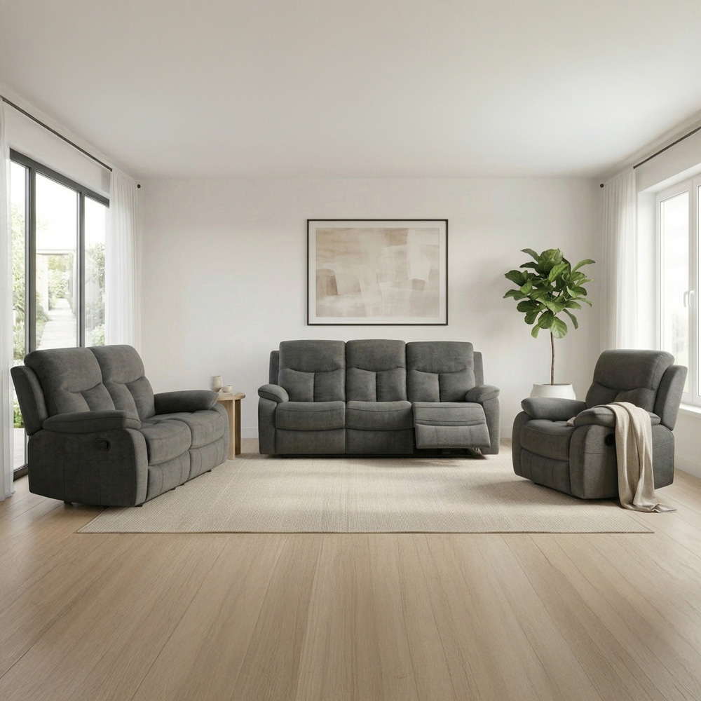 Brooklyn Farah 3 Seater Manual Recliner Sofa Image 4
