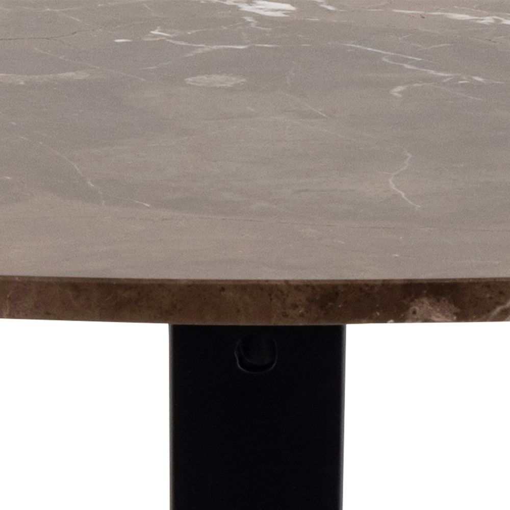 Florence Heaven 4 Seater Dining Table Brown Polished Marble Image 6