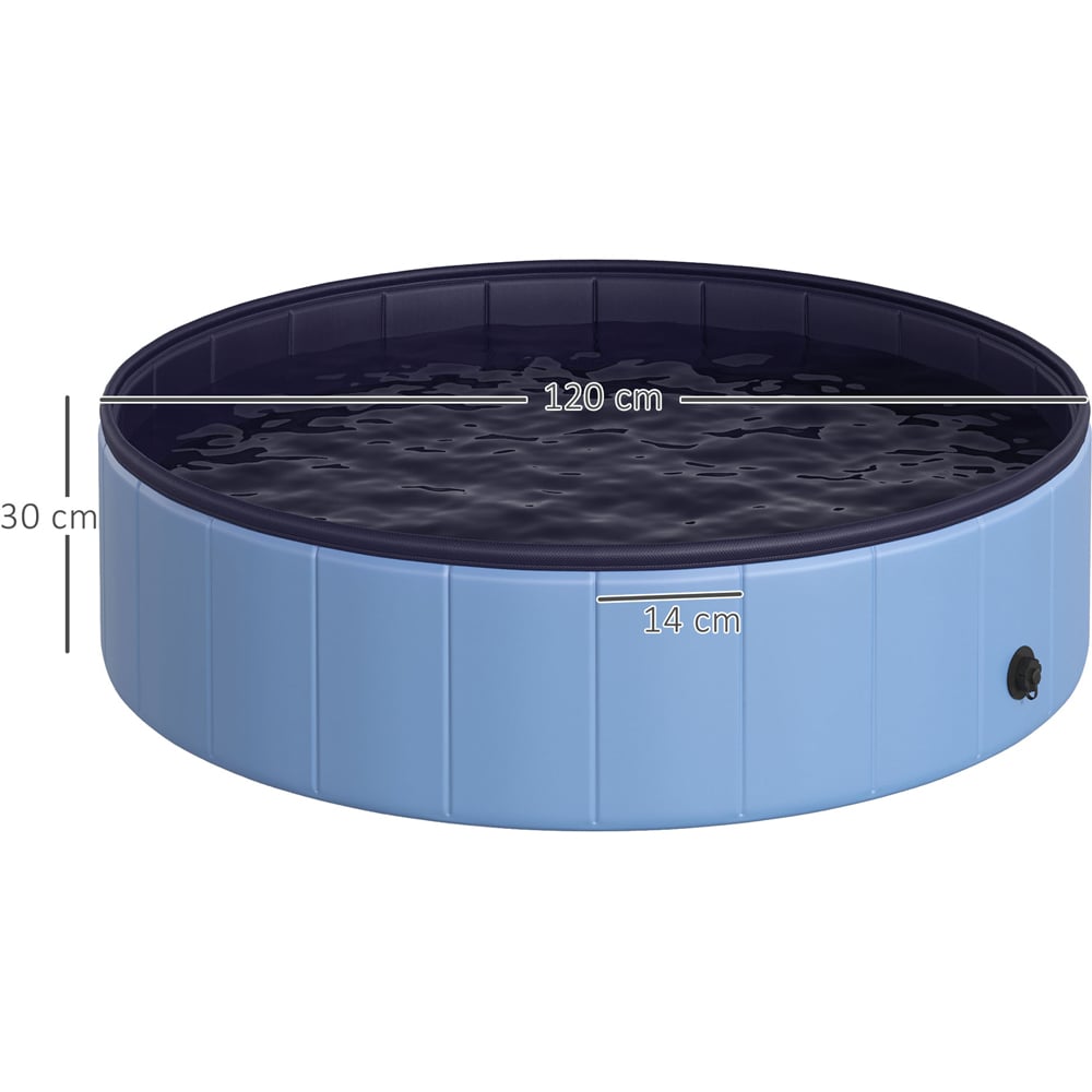 PawHut Blue Foldable Pet Paddling Pool Image 8
