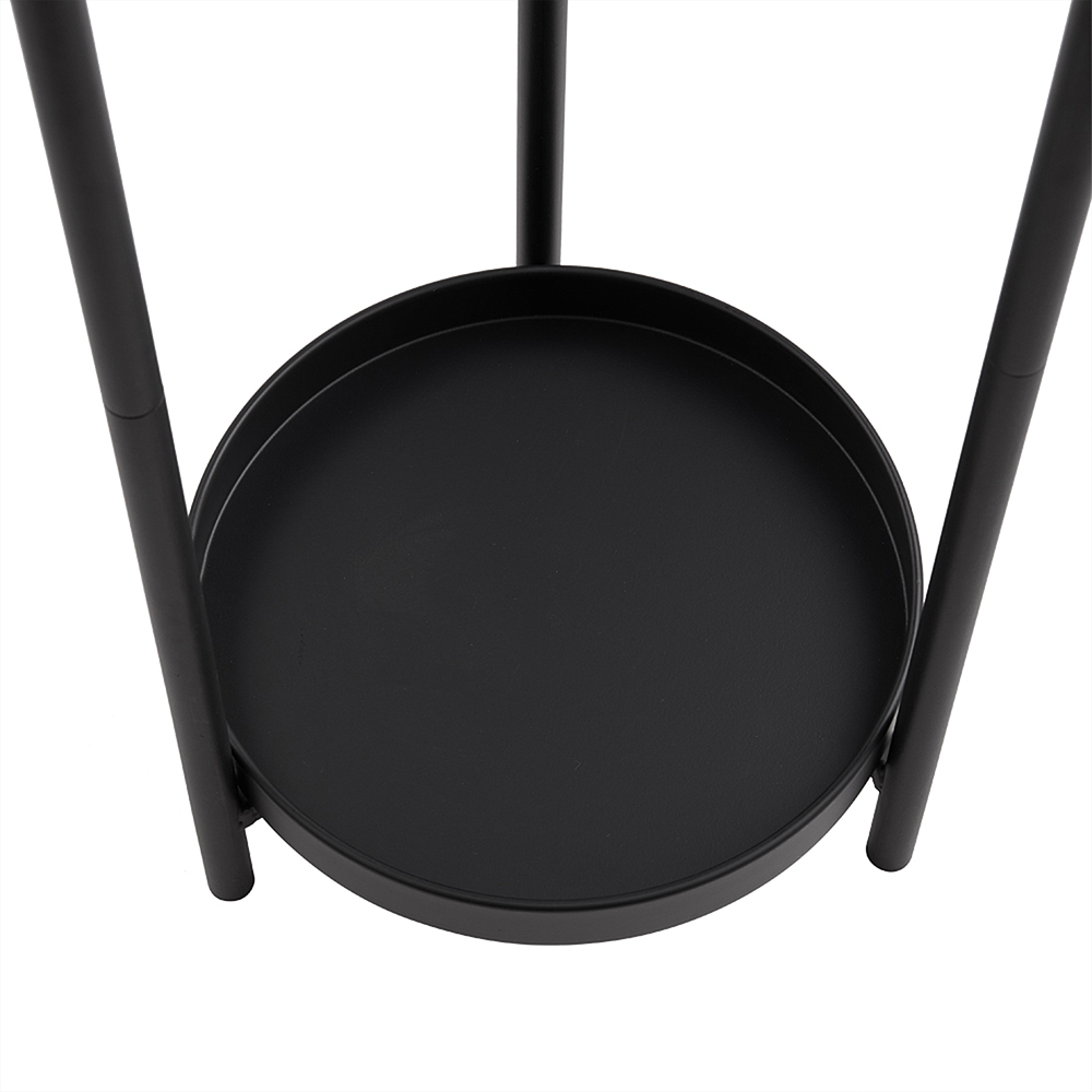 Living and Home 2 Shelf Black Metal Plant Stand Image 7