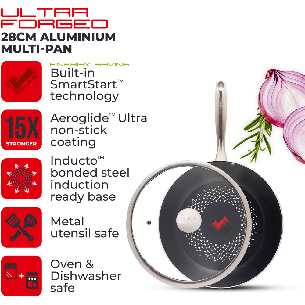 Tower Smart Start Ultra Forged 26cm Aluminium Multi Pan Image 2
