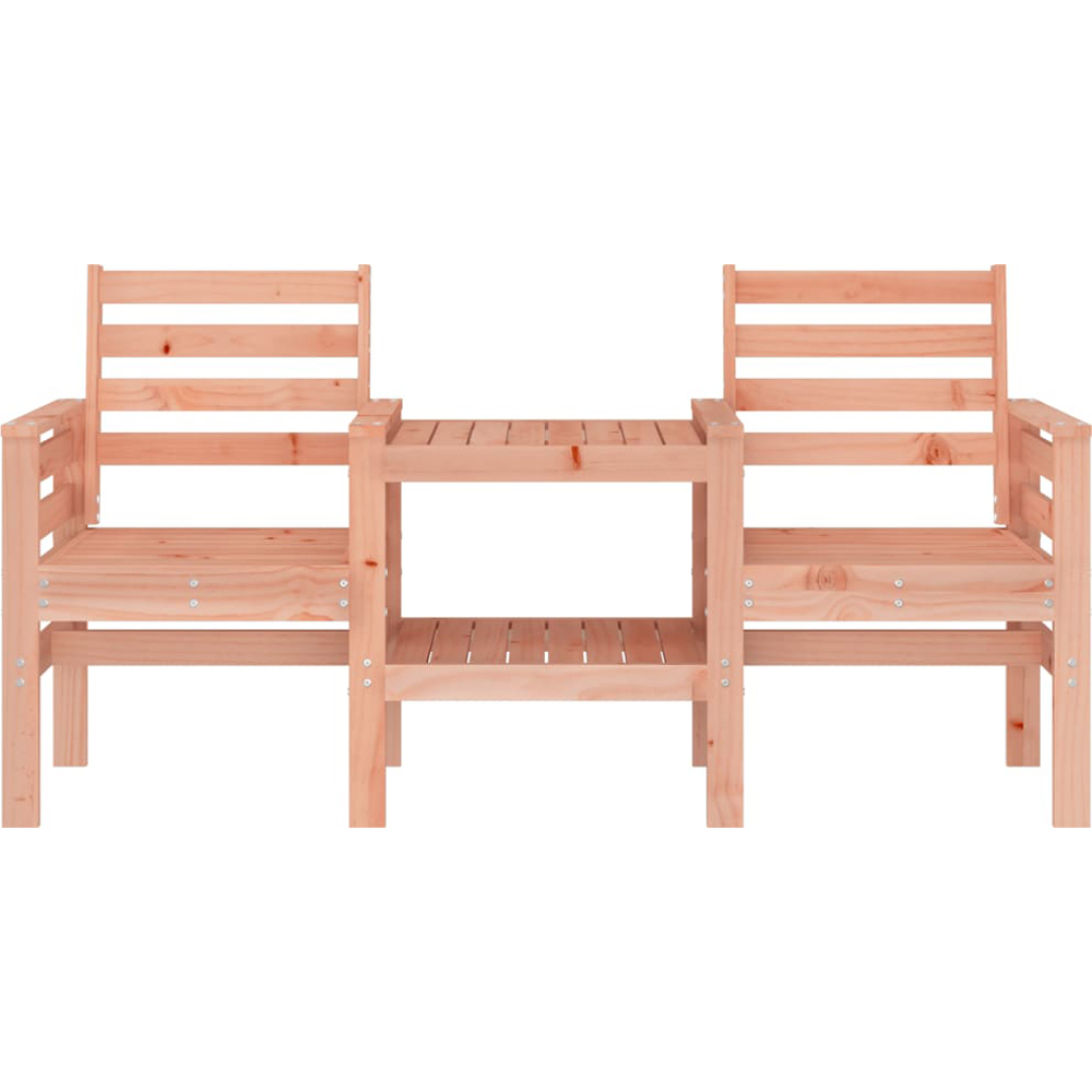 vidaXL 2 Seater Natural Solid Douglas Wood Slatted Garden Companion Seat Image 2