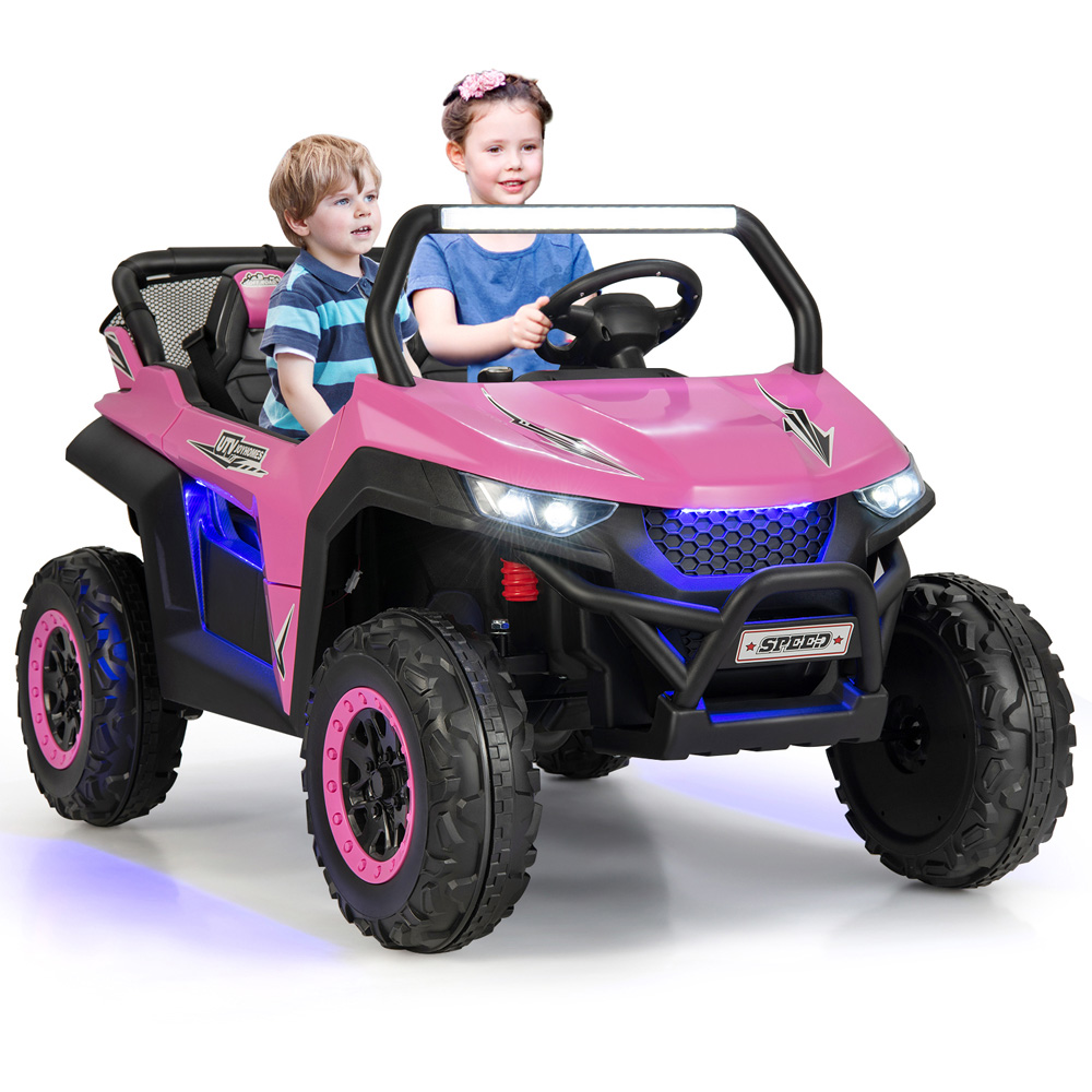 Costway Kids Pink 2 Seater Electric Ride On UTV Car with Remote Control 12V Image 3