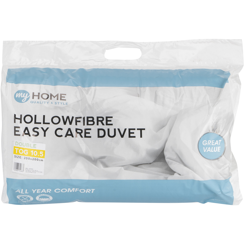 My Home Double White 10.5 Tog Duvet Cover Image 1