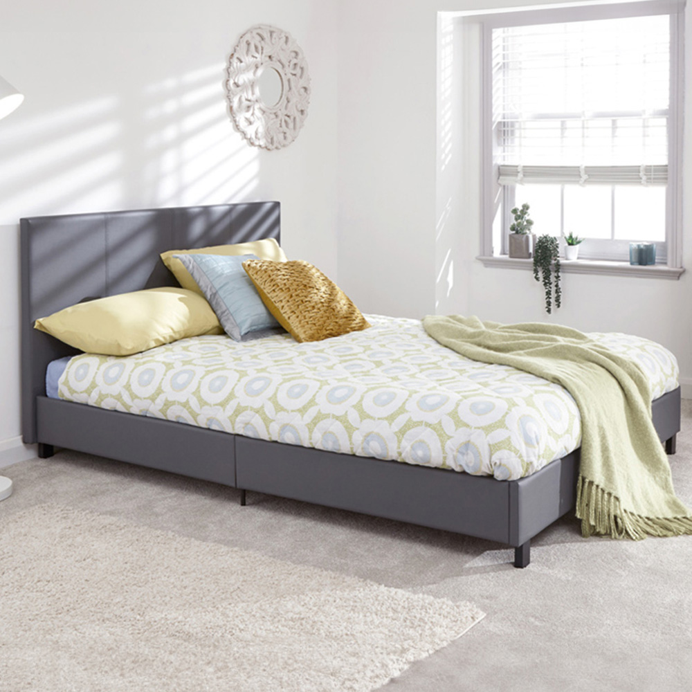 GFW Small Double Grey Bed In A Box Image 1