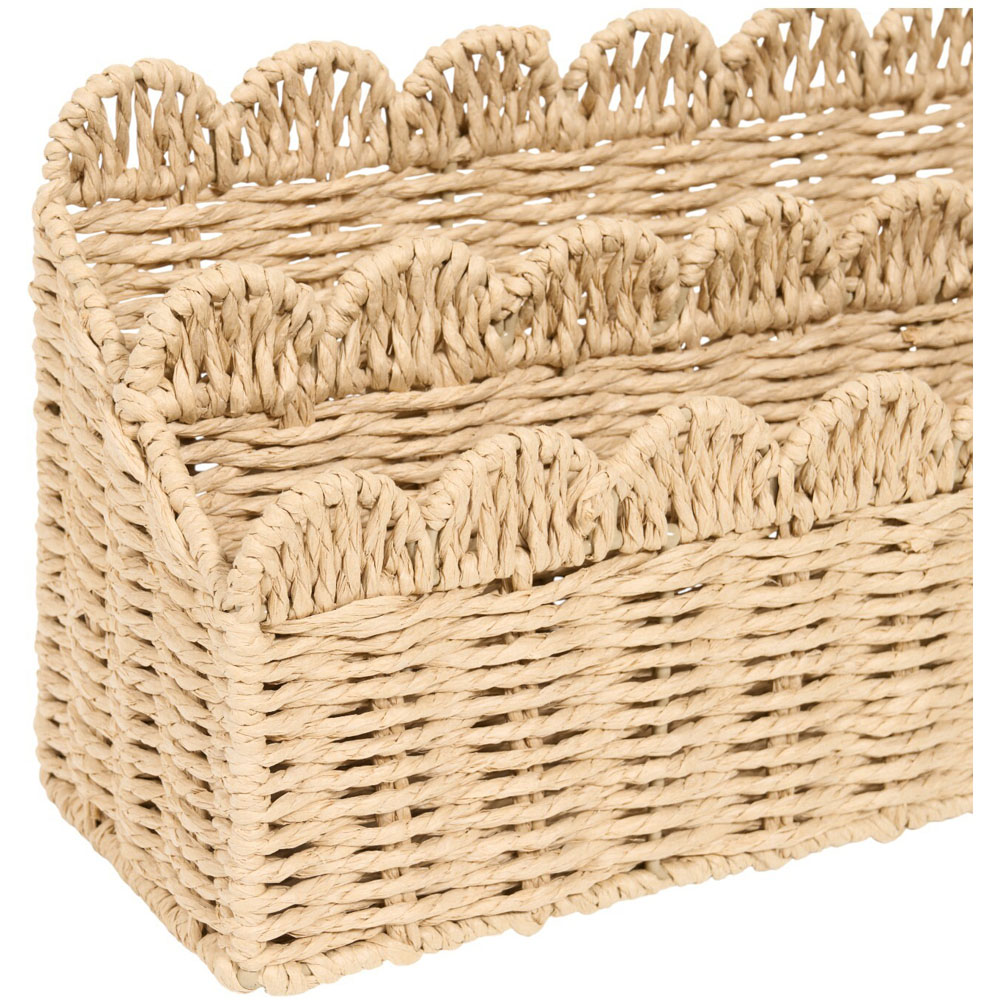 Scalloped Letter Rack Natural | Wilko