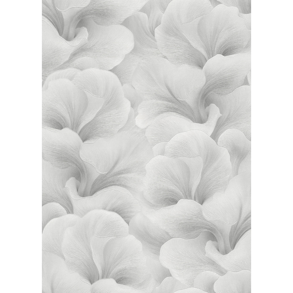 Erismann Floral Glow Light Grey Vinyl Wallpaper Image 4