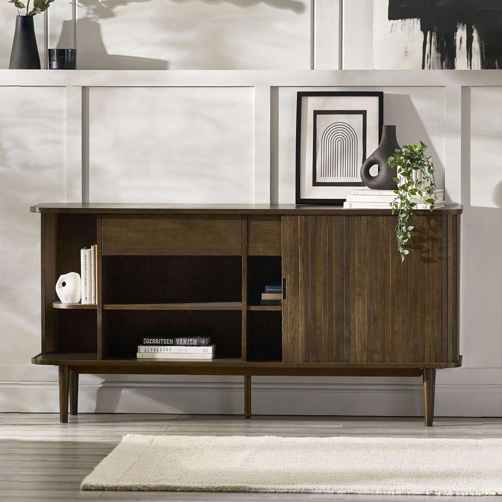 Julian Bowen Arya 2 Door Dark Oak Effect Fluted Sideboard Image 8