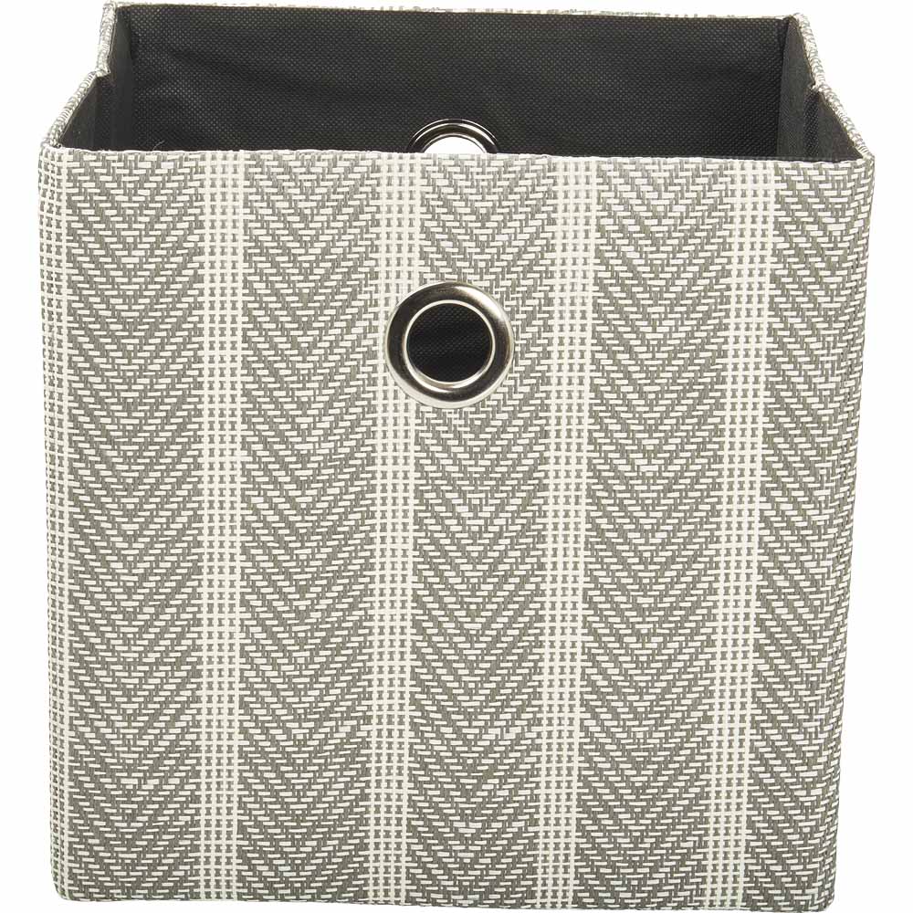 Wilko New Herringbone Storage Box 30x30 Wilko