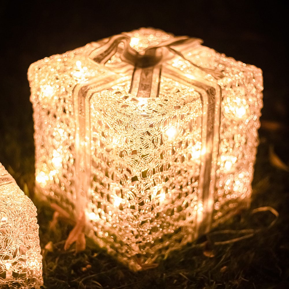 The Christmas Centre 59 LED Soft Acrylic Light-Up Parcel 3 Piece Image 3