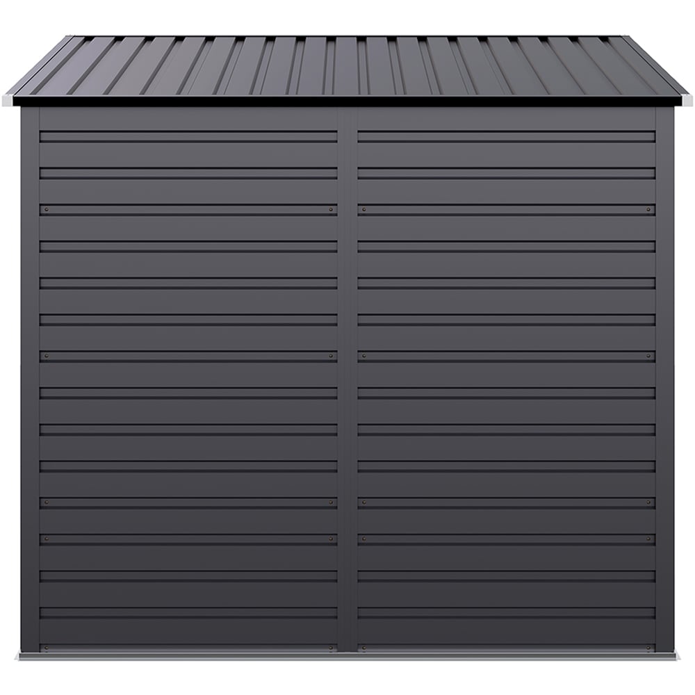 Living and Home 6.1 x 4ft Outdoor Galvanised Steel Storage Shed Grey Image 5