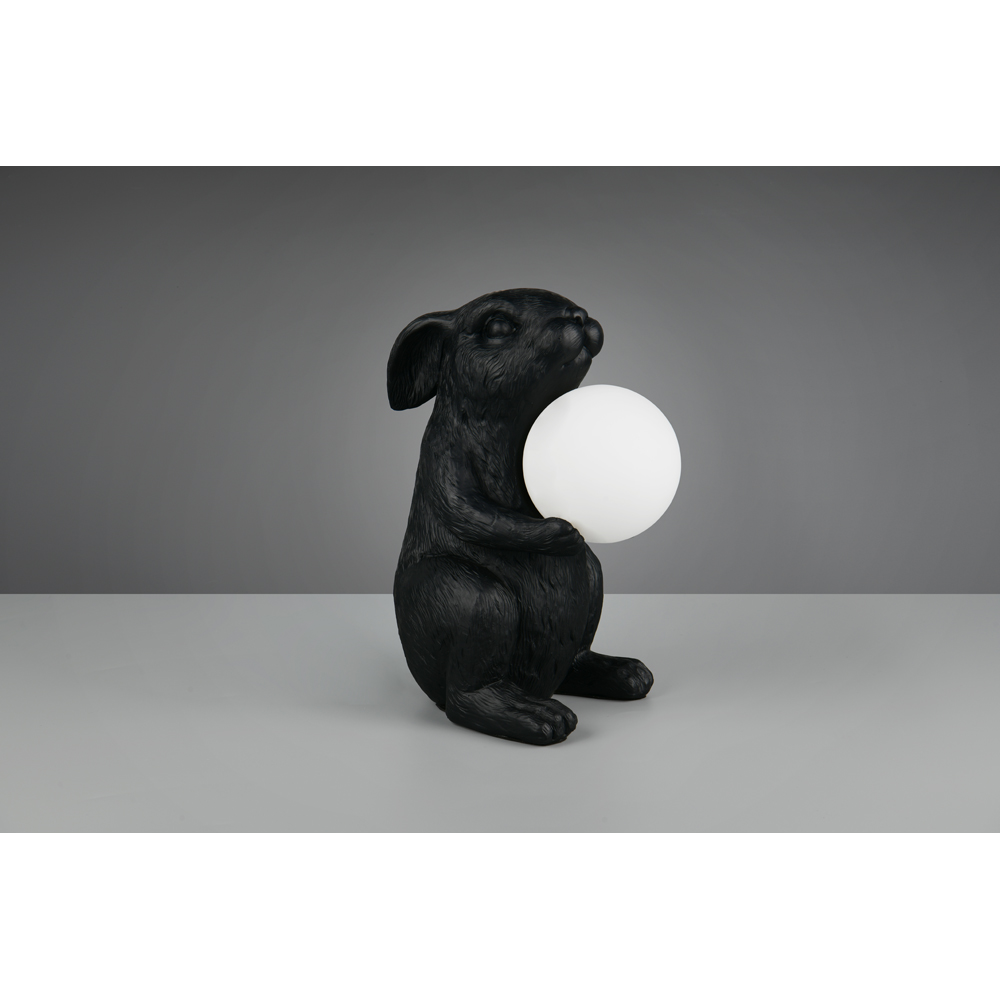 TRIO Rabbit Matt Black Table Lamp Image 5
