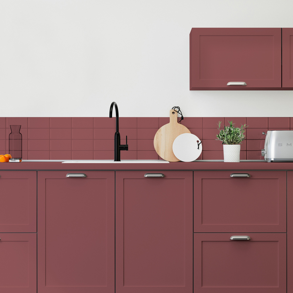 Maison Deco Refresh Kitchen Cupboards and Surfaces Burgundy Satin Paint 2L Image 4