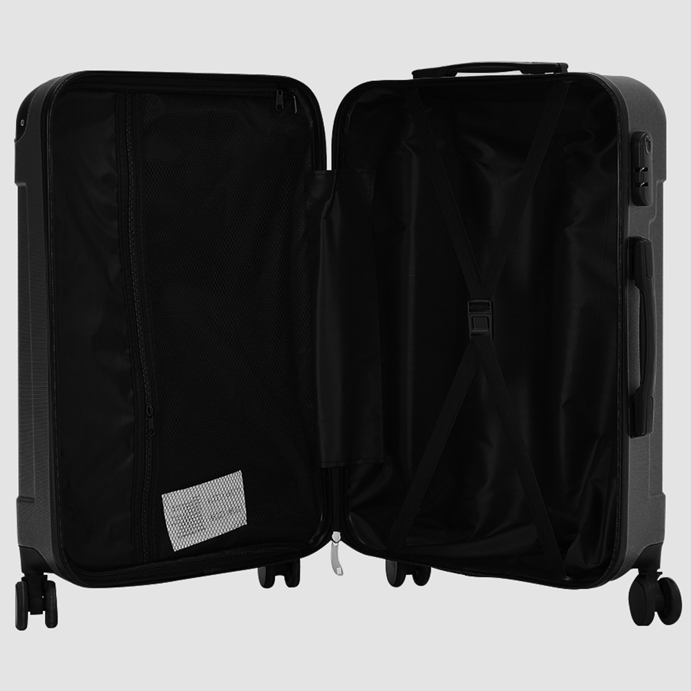 H&O Direct Large Black ABS Hardshell Suitcase Image 2