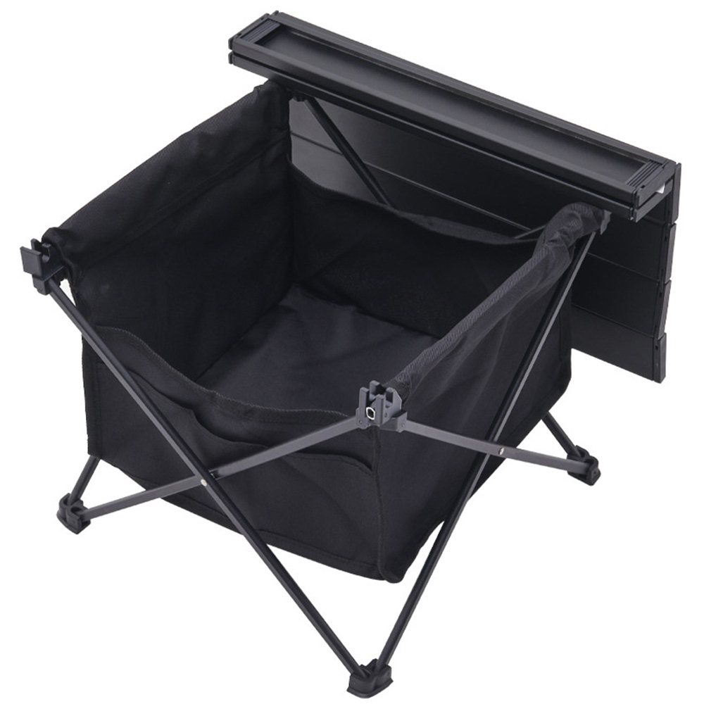Living and Home Aluminium 1.2ft Portable Camping Table Black Image 6