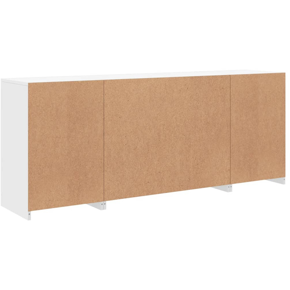 vidaXL 4 Door 8 Shelf White LED Sideboard Image 6