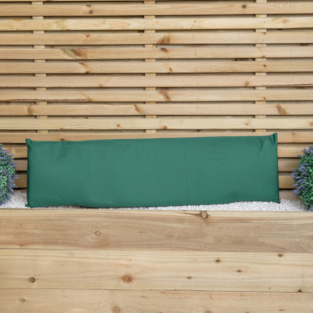 Samuel Alexander 2 Seater Green Wooden Garden Chair Cushion Base 99 x 20cm Image 3