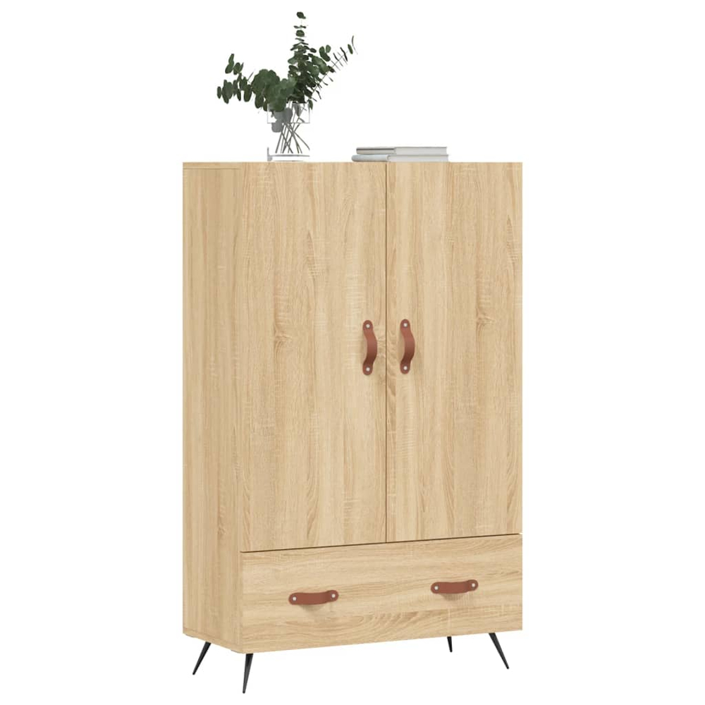 vidaXL 2 Door Single Drawer Sonoma Oak Highboard Image 4