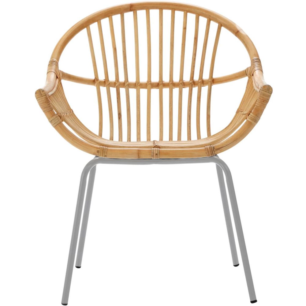 Interiors by Premier Lagom Grey Natural Rattan Chair Image 2
