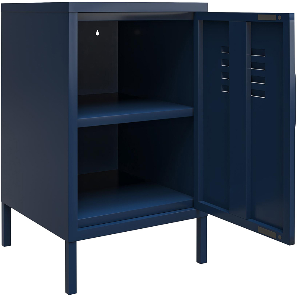 Dorel Bradford Single Door Navy Metal Locker End Table Image 4