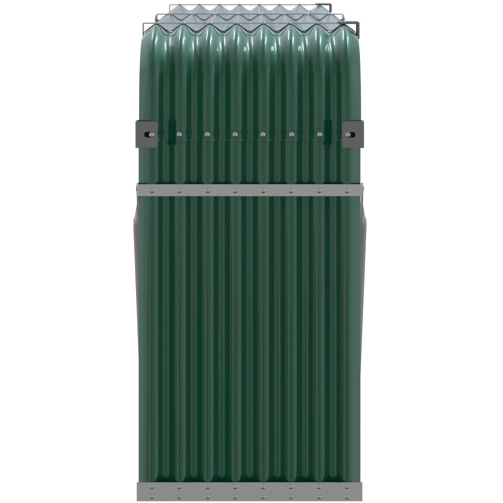 vidaXL Green Galvanised Steel Firewood Log Holder 100 x 180 x 45cm Image 4