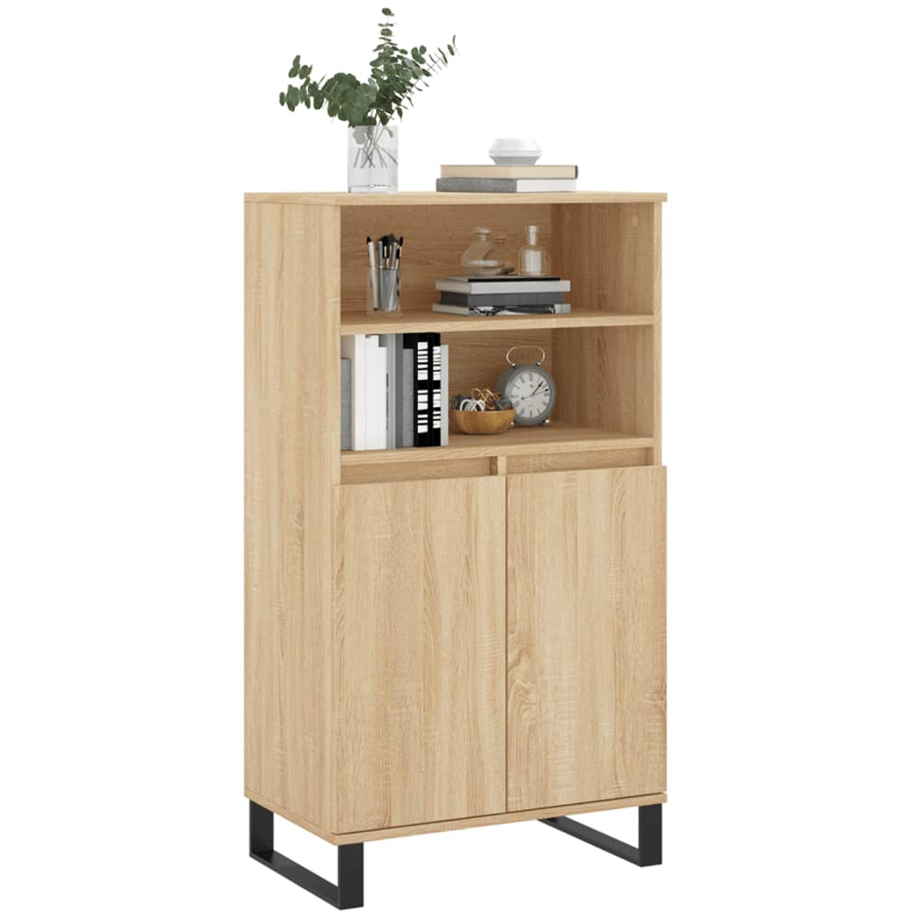 vidaXL 2 Door 2 Shelf Sonoma Oak Highboard Image 3