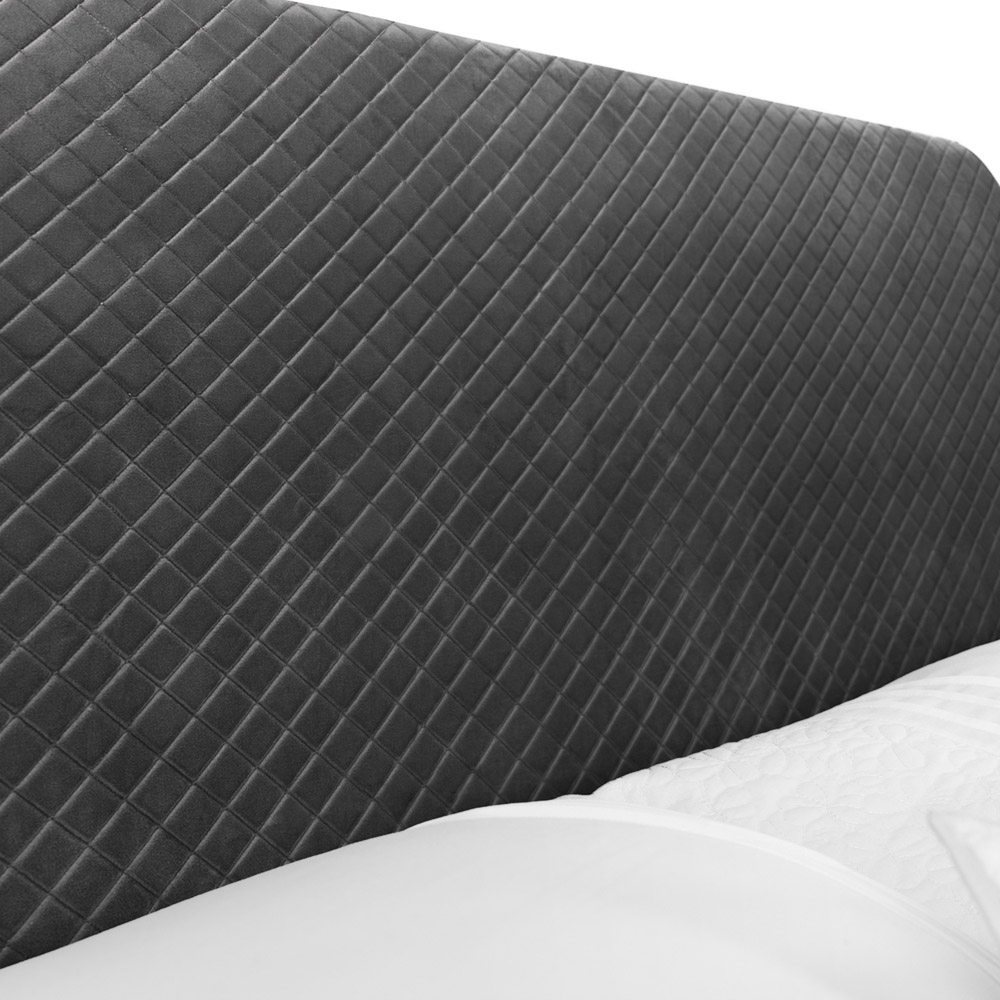 Julian Bowen Sanderson King Size Grey Velvet Bed Frame Image 7