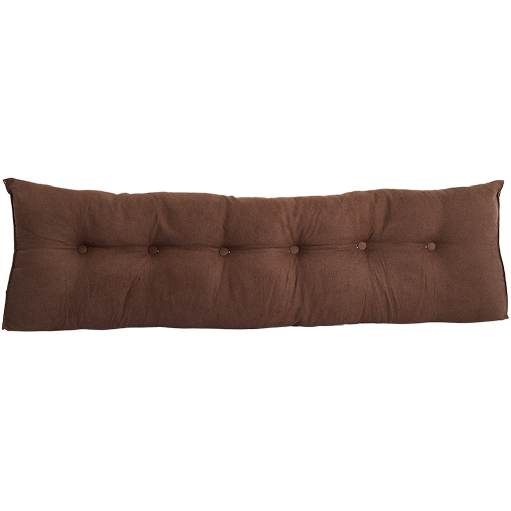 Living and Home Coffee Wedge Headboard Pillow with Side Pocket 180 x 50cm Image 2