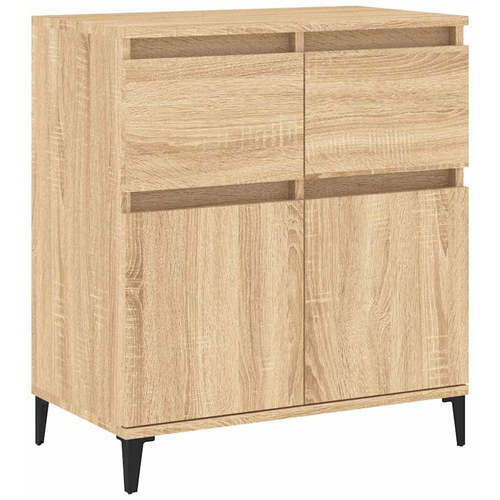 vidaXL 2 Door 2 Drawer Sonoma Oak Sideboard Image 2