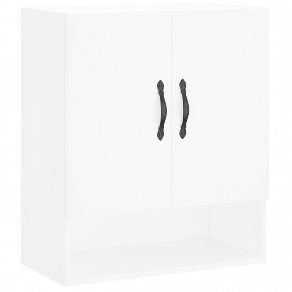 vidaXL 2 Door Single Shelf White Wall Mounted Cabinet Image 2
