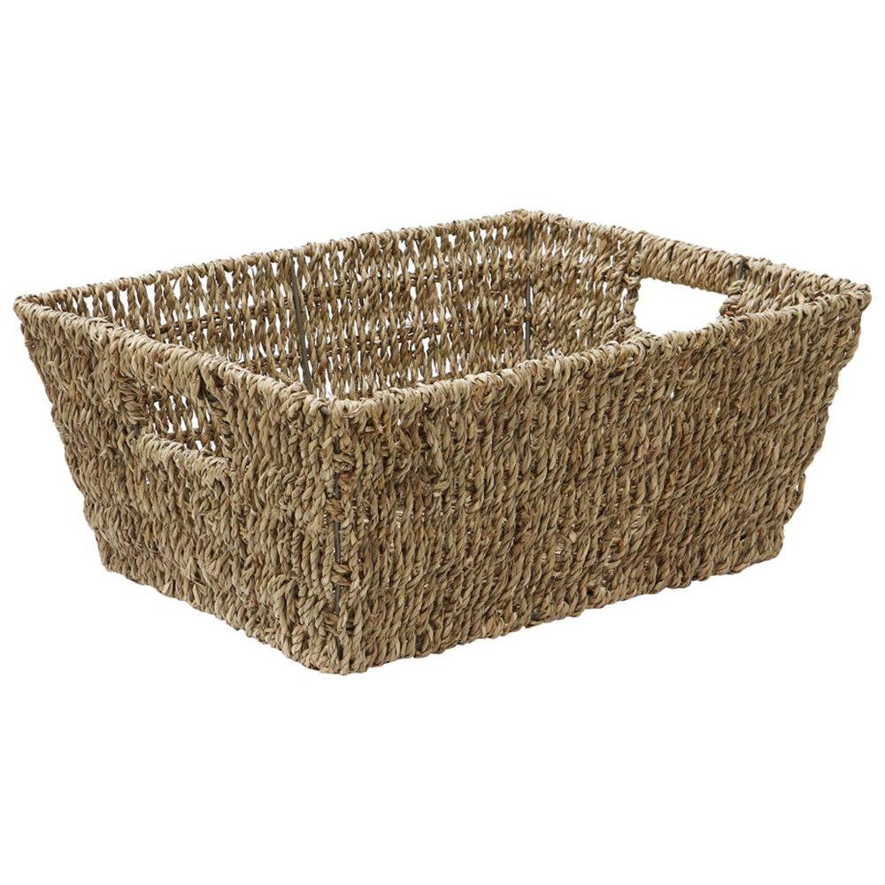 JVL Seagrass Rectangular Storage Basket Set of 6 Image 3