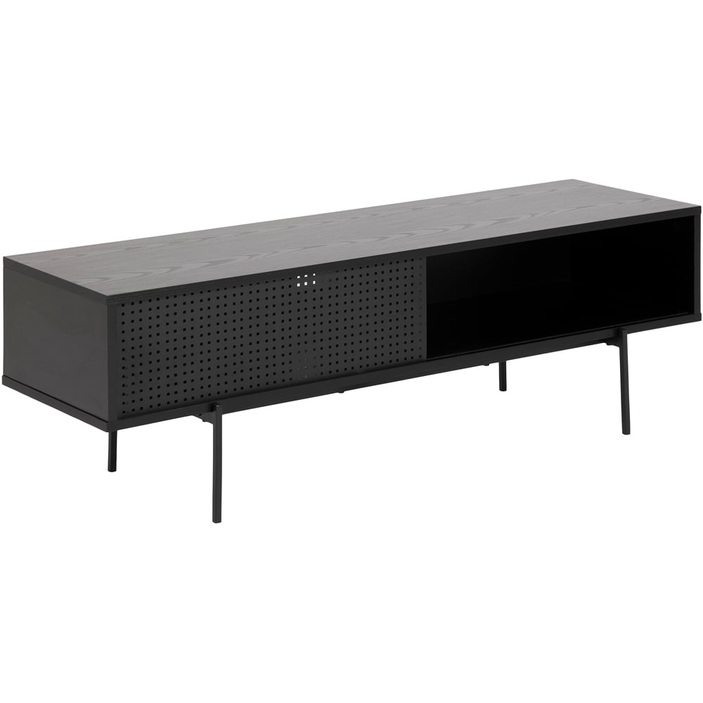 Florence Angus Single Door Black TV Unit Image 5