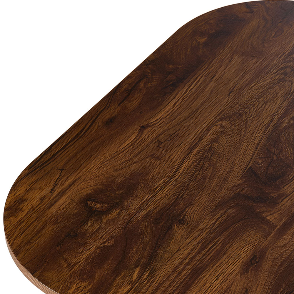 Living and Home 4 Seater Dark Brown Folding Drop Leaf Table with Wheel Image 3