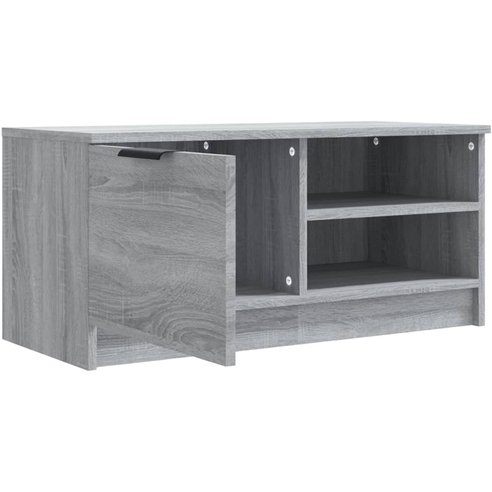 vidaXL Single Door 2 Shelf Grey Sonoma TV Cabinet Set of 2 Image 6