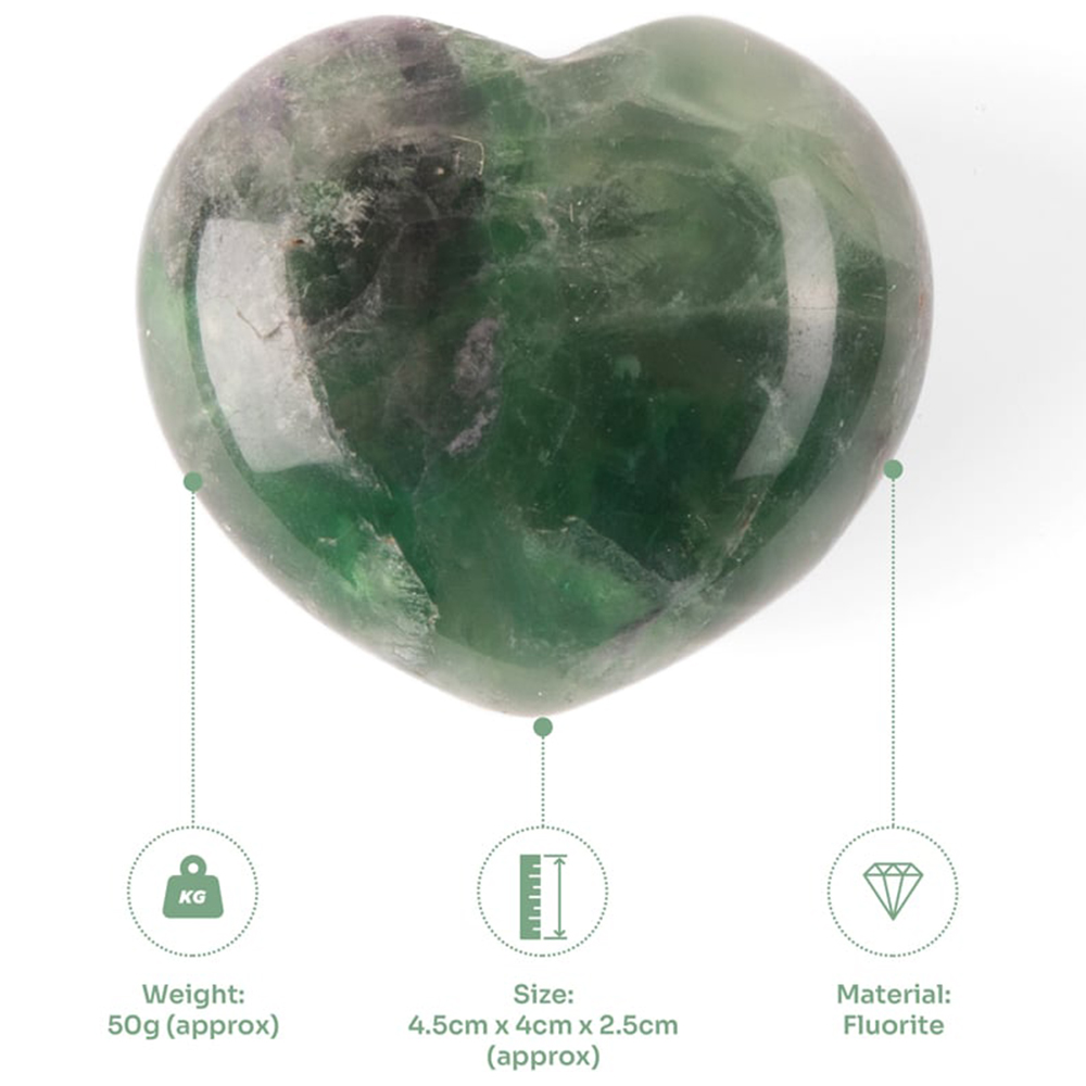 Myga Fluorite Crystal Heart Image 4