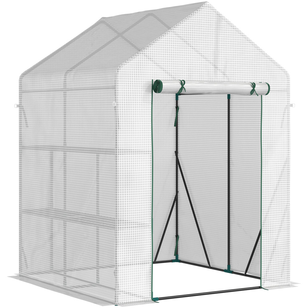 Outsunny PE Cover 4.7 x 4.7ft Portable Greenhouse Image 1
