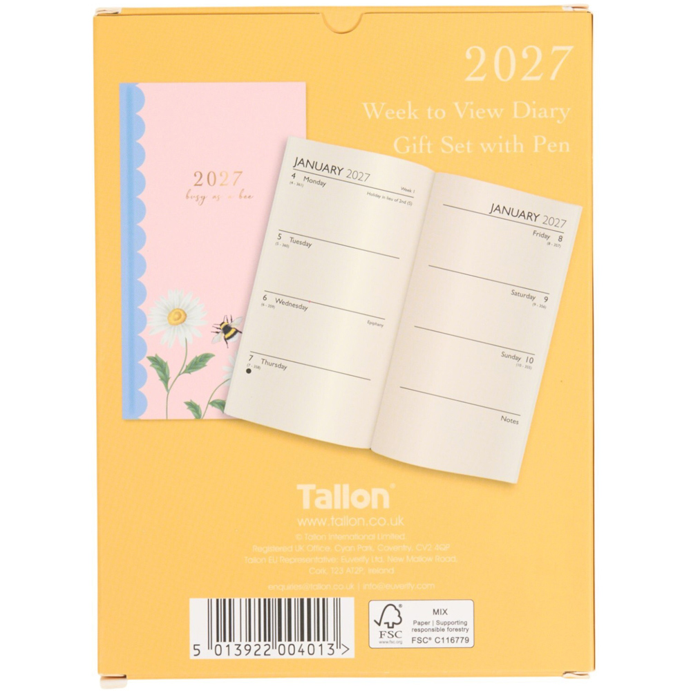 2027 Bee Diary Gift Set with Pen Image 3