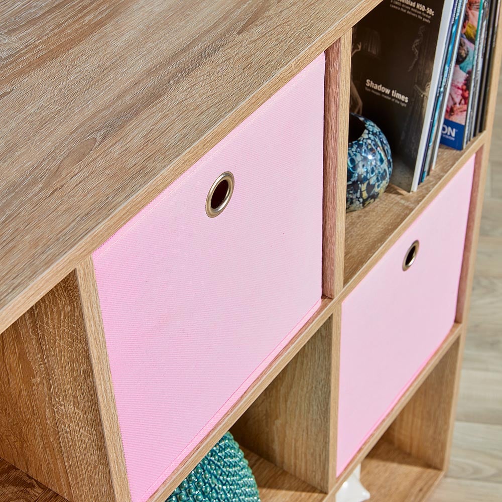 Home Source Pink Fabric Storage Box 4 Pack Image 3