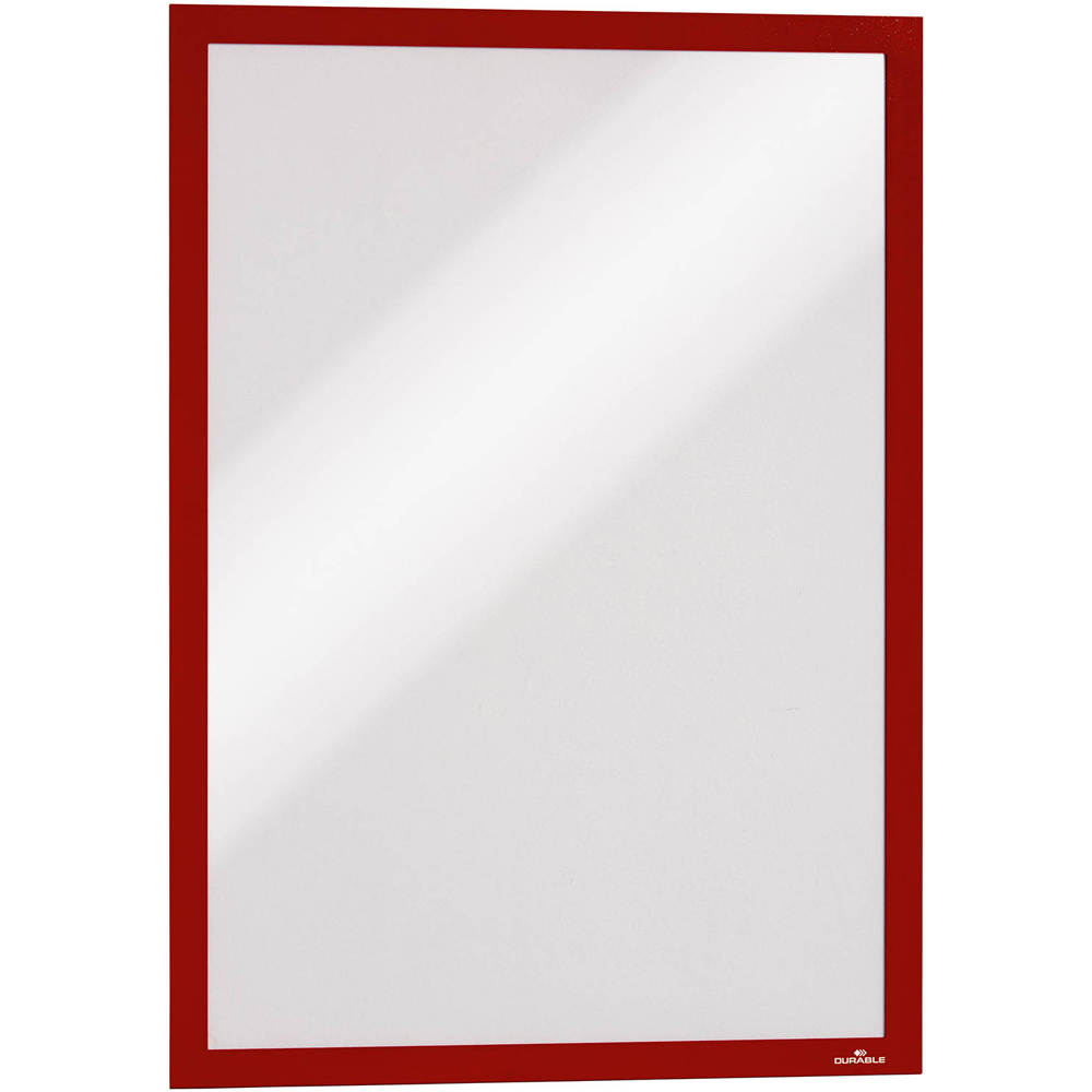 Durable DURAFRAME A3 Red Self Adhesive Magnetic Signage Frame 2 Pack Image 1