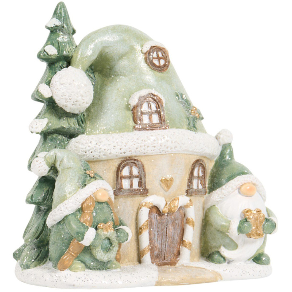 Cosy Cottage House Scene OrnamentGreen Image 2