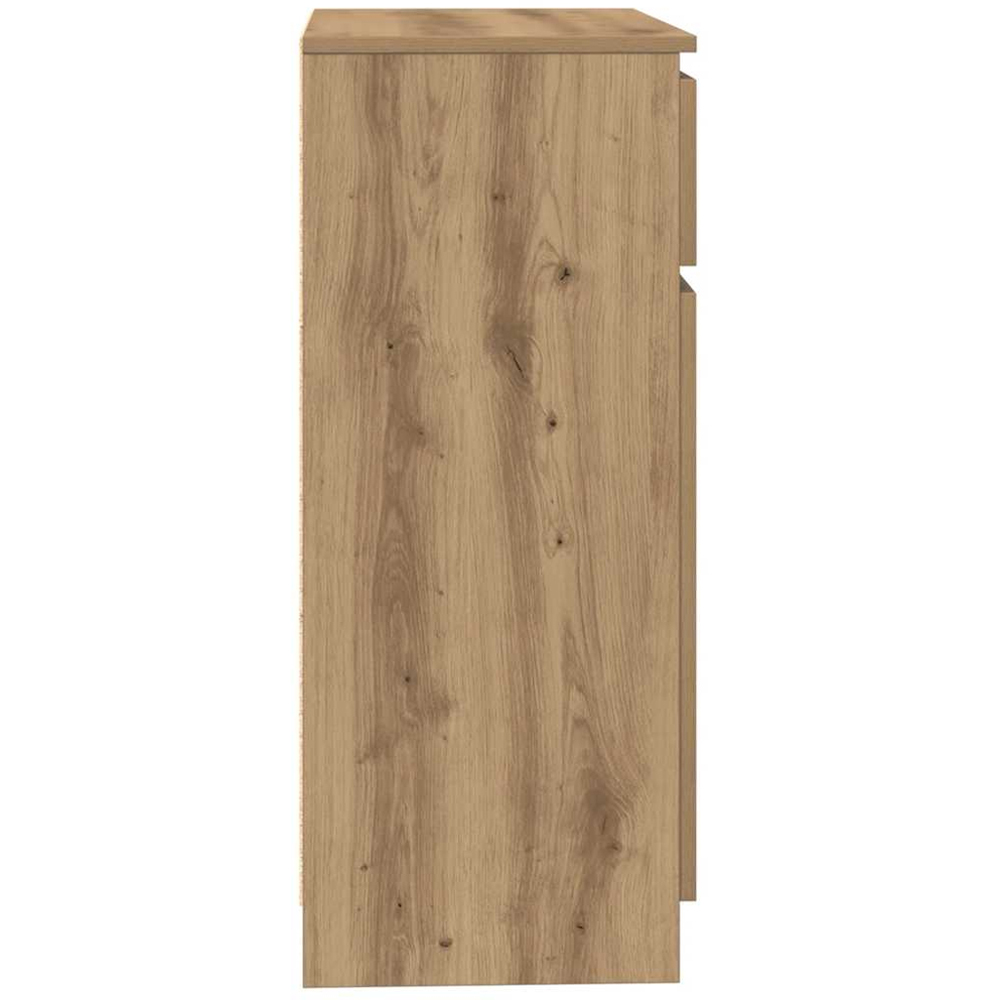 vidaXL 2 Door Single Drawer Artisan Oak Sideboard Image 7