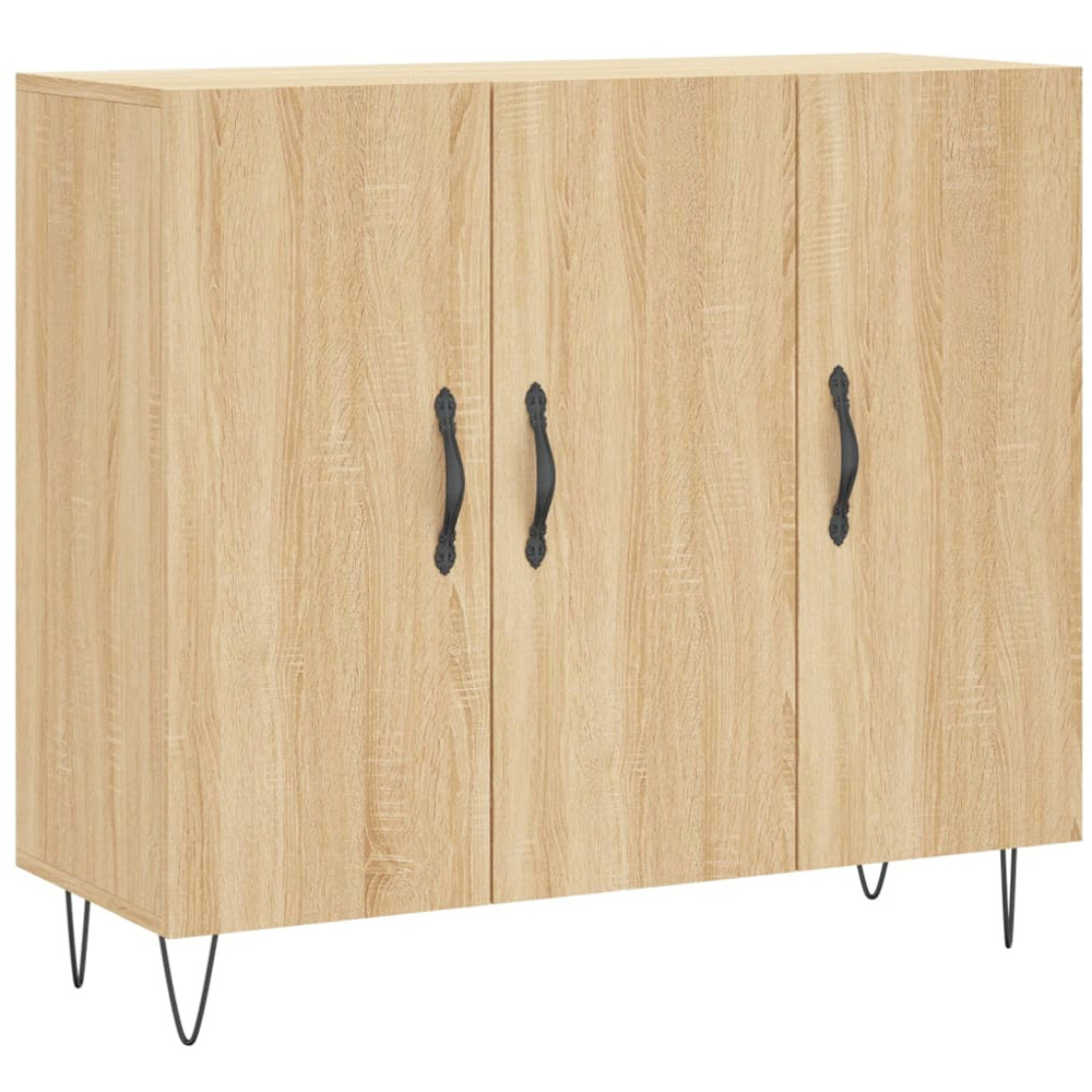 vidaXL 3 Door Sonoma Oak Sideboard Image 2