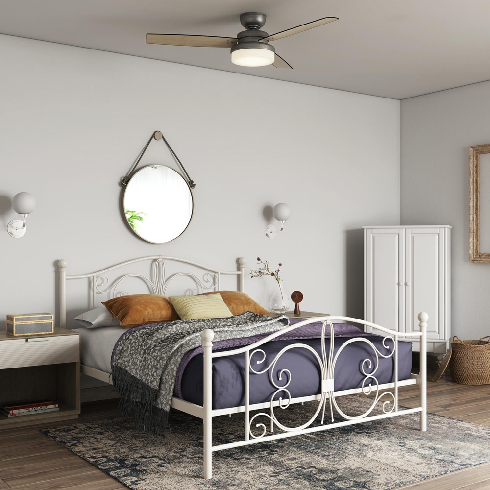 Dorel Bombay King Size White Bed Frame Image 6