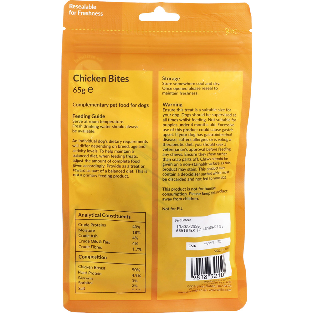 Clever Paws Chicken Bites Dog Treat 65g Image 2