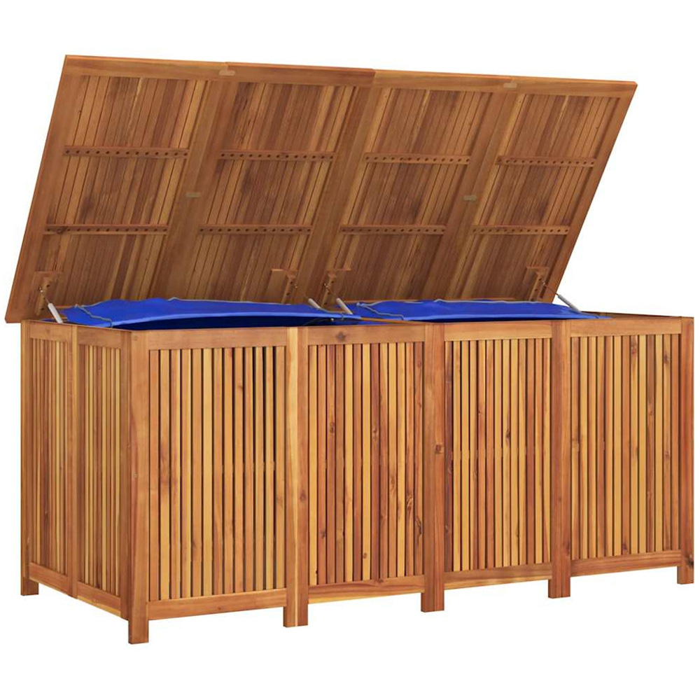 vidaXL 75 x 200 x 80cm Brown Acacia Wood Garden Storage Box Image 3