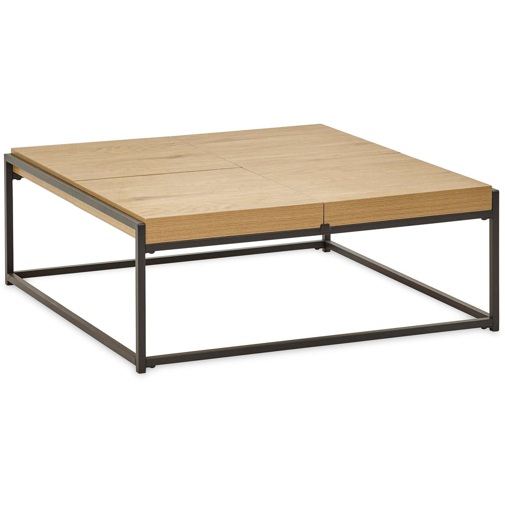 Julian Bowen Ezra Warm Light Oak Effect Square Tray Coffee Table Image 2