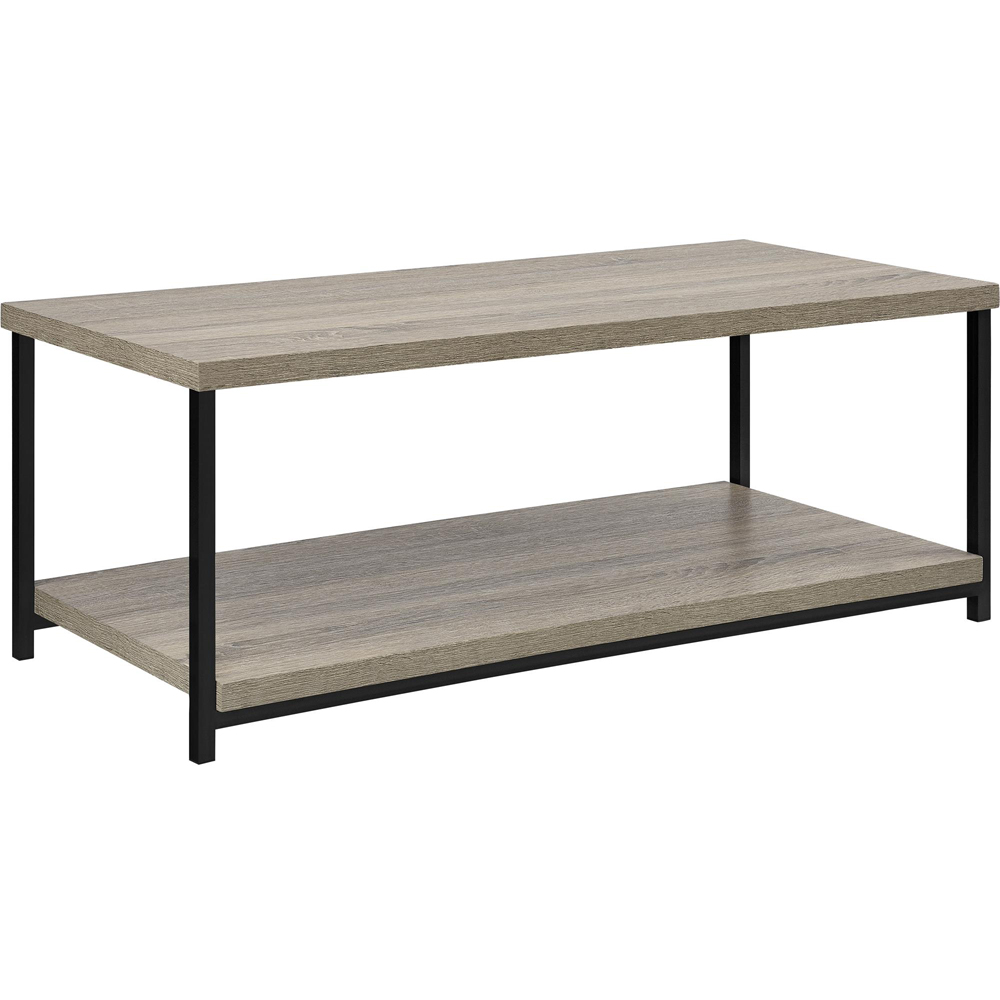 Dorel Elmwood 2 Shelf Weathered Oak Coffee Table Image 2